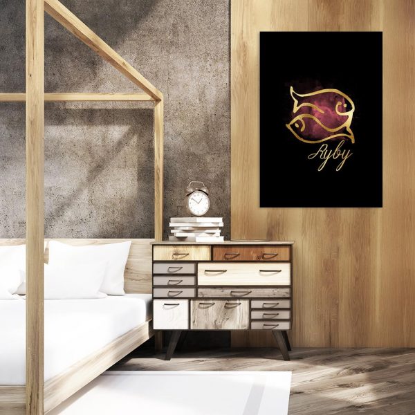 obraz do sypialni z rybami