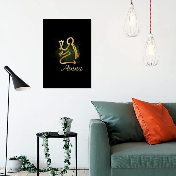 salon z dekoracją - panna