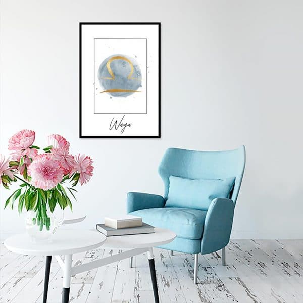 znak zodiaku na plakacie do salonu