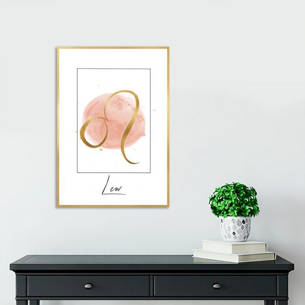 plakat z symbolem lwa i napisem