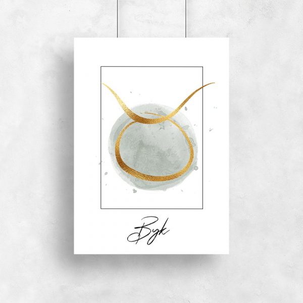 plakat z bykiem - symbolem