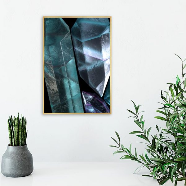 plakat z szaro-turkusowym odcieniem