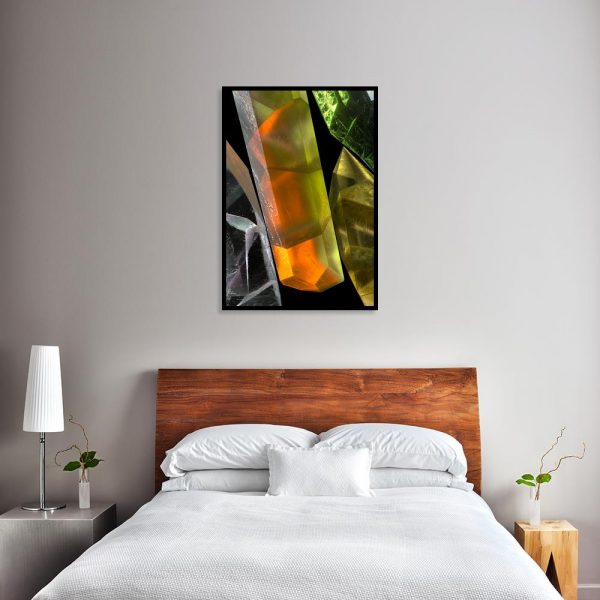 plakat z abstrakcyjnym diamentem