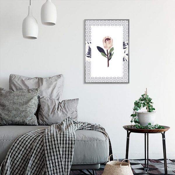 plakat pionowy z kwiatkiem