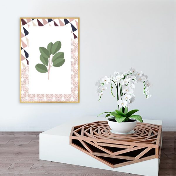 listek zielony na plakacie