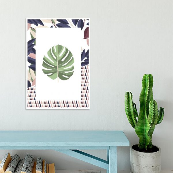 monstera na plakacie do salonu