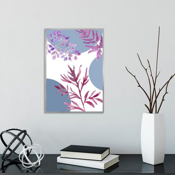 plakat z fioletowym akcentem