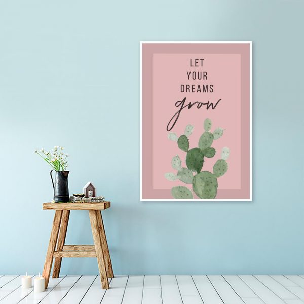 czarny napis motywacyjny do pokoju