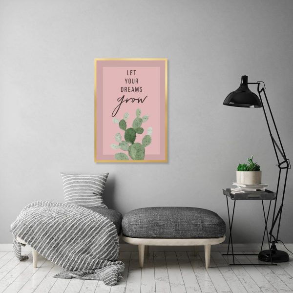 dekoracja różowa z kaktusem