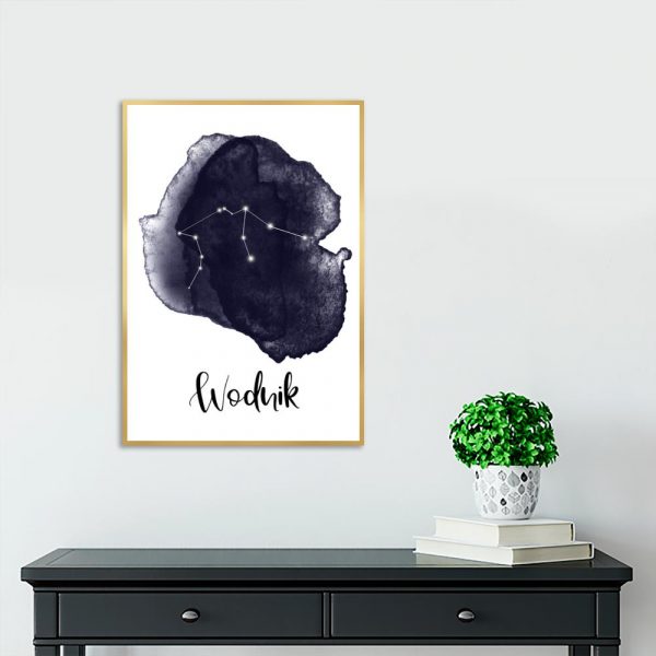 plakat z plamą wodnik