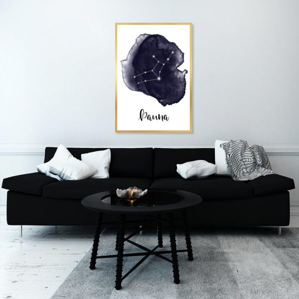 panna na plakacie z gwiazdami