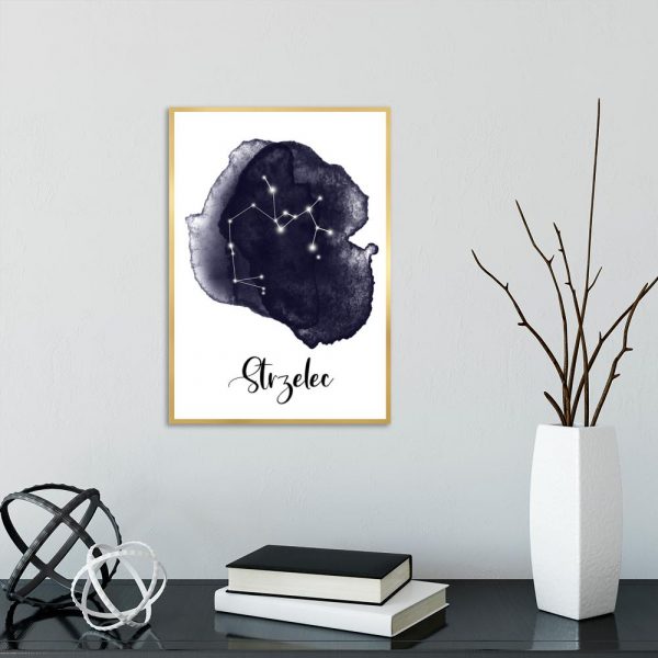 granatowa dekoracja i strzelec