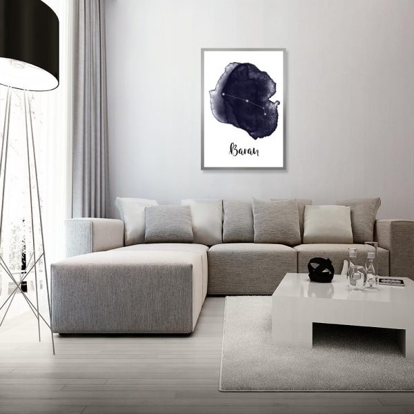 baran jako plakat w salonie