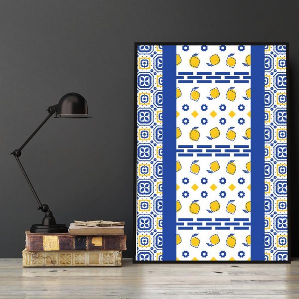 plakat wzorzysty w ramce