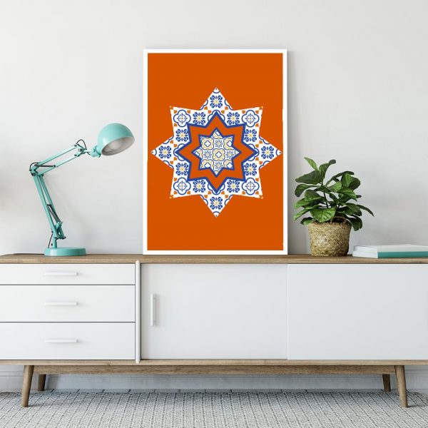 plakat kolorowy z wzorkami