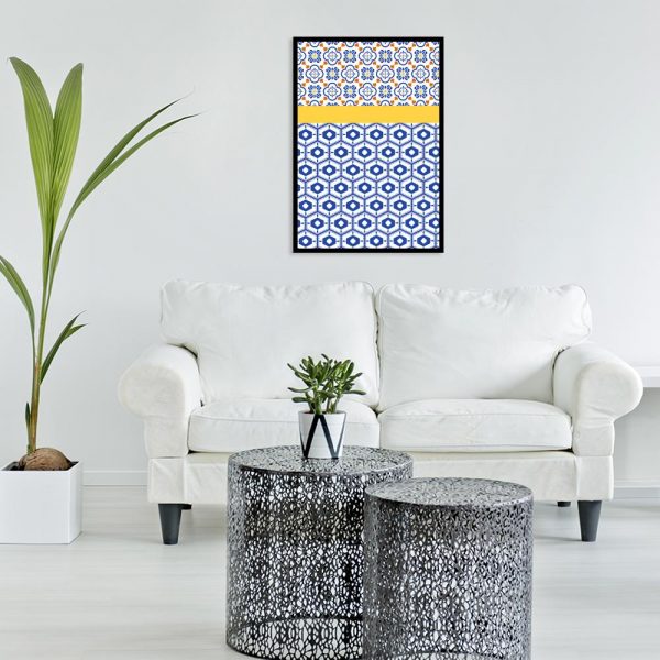 plakat nad sofę z wzorami