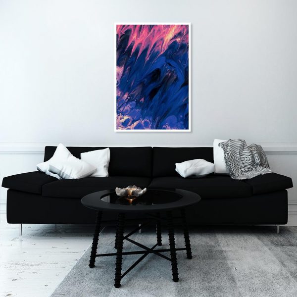 obraz z niebiesko-różowym kolorem