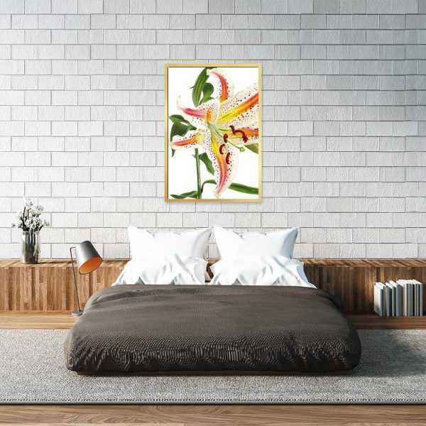 plakat z kwiatem w ramce