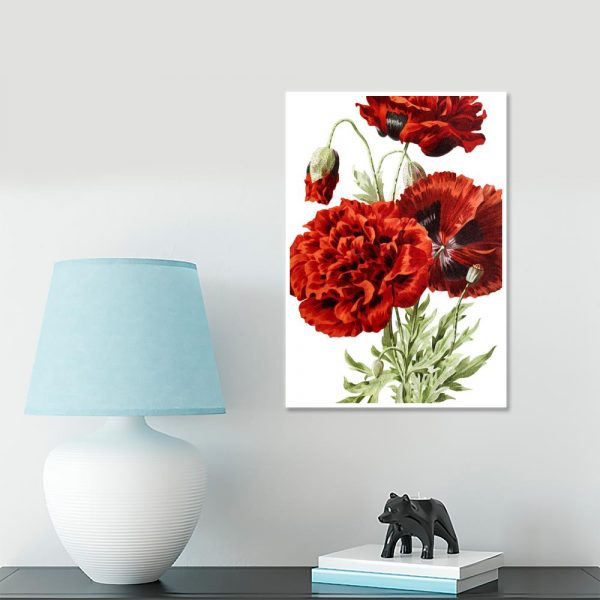 czerwone kwiaty jako dekoracja