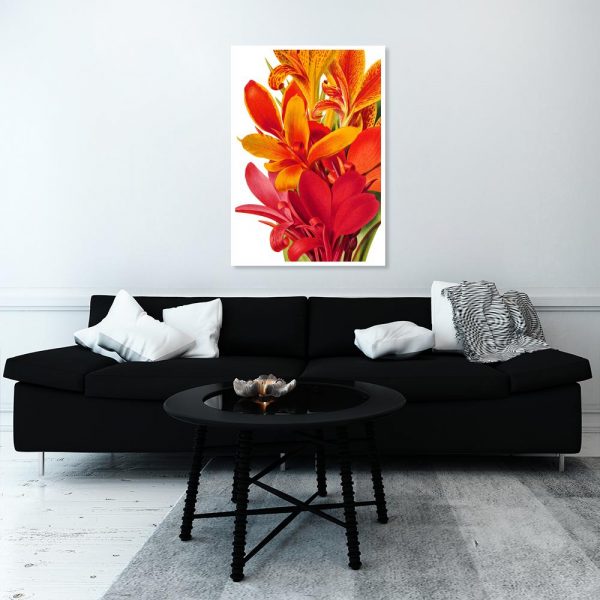 kwiaty jako dekoracja na plakacie