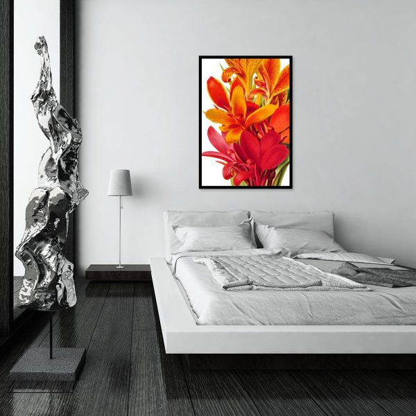 kwiaty jako ozdoba nad łóżko