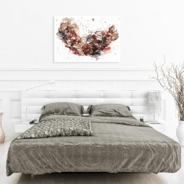 brązowy plakat nad łóżko