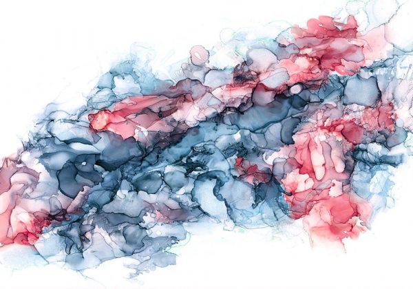 niebiesko-różowy wzór tapety