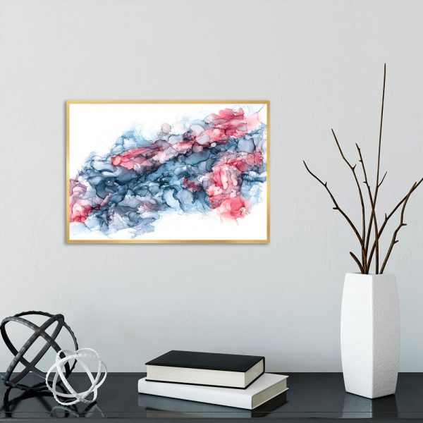 kolorowa dekoracja niebiesko-różowa