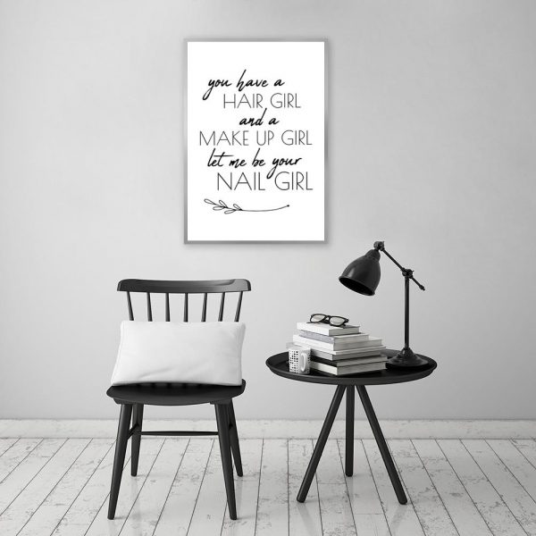 plakat o paznokciach do salonu