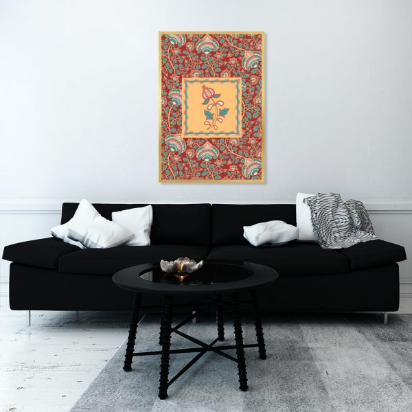 plakat marokański z kwiatem