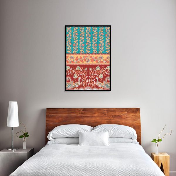 plakat kolorowy łowicki