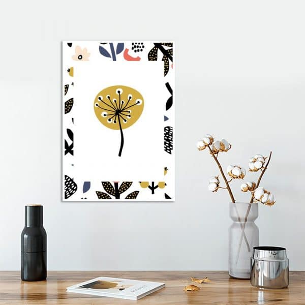 ścienna roślina na plakacie