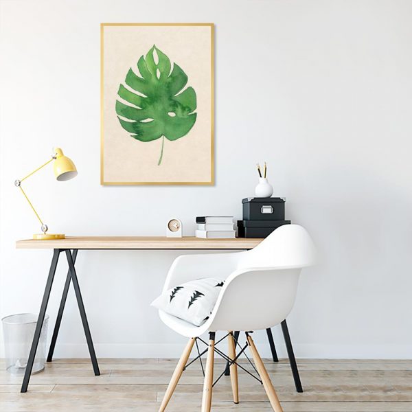 plakat z motywem listka