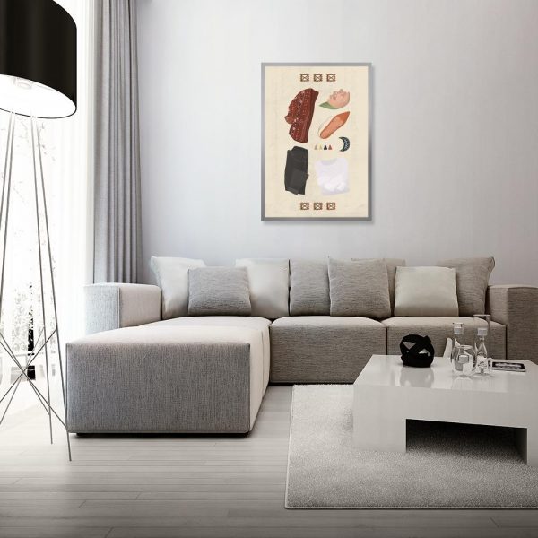 plakat pionowy w salonie