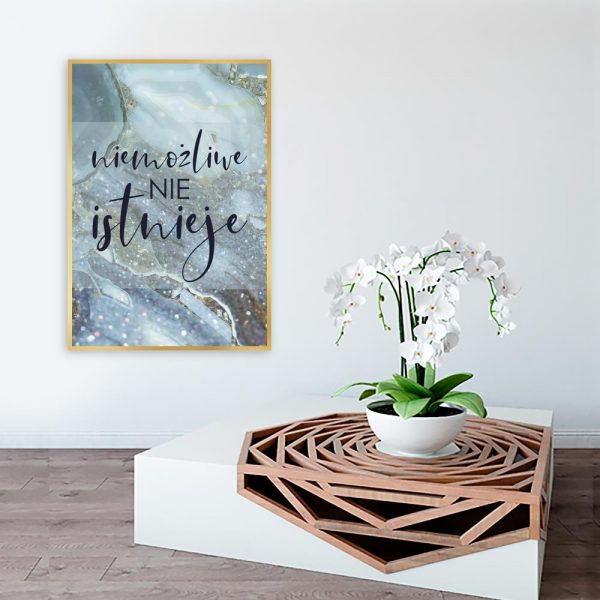 plakat w odcieniach niebieskiego