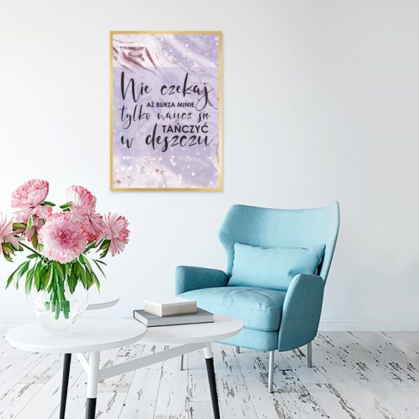 dekoracja z napisem motywacyjnym