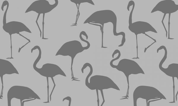 Okleina na szybę z motywem flamingów