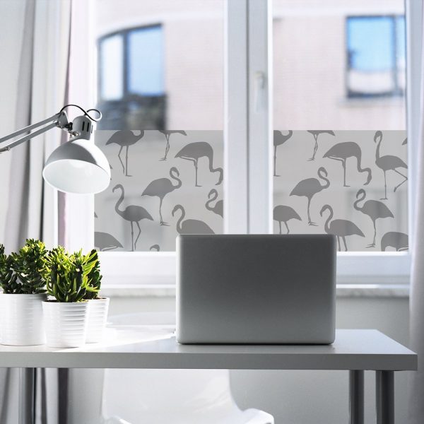 Naklejka piaskowane szkło ptaki do biura