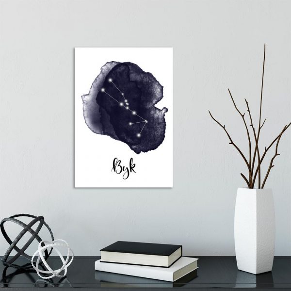 plakat ścienny ze znakiem zodiaku do salonu