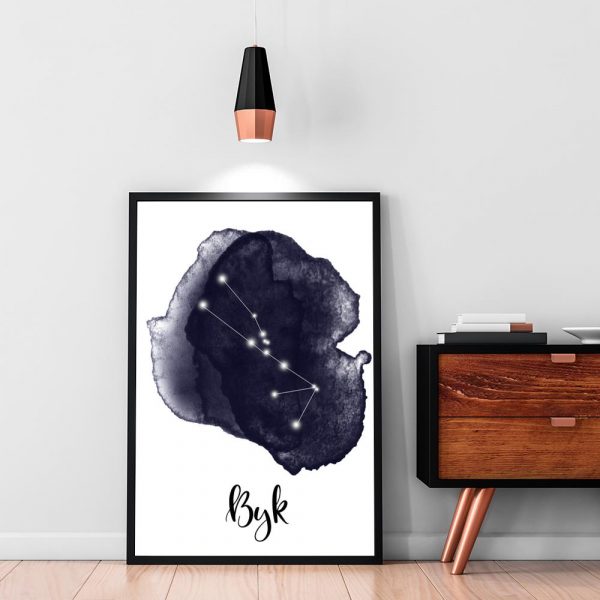 plakat z motywem znaku zodiaku do salonu