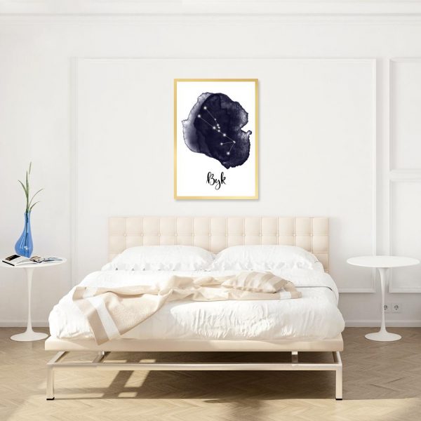 plakat sypialniany ze znakiem zodiaku