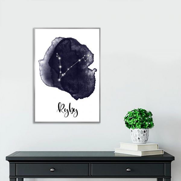 plakat z konstelacją do salonu