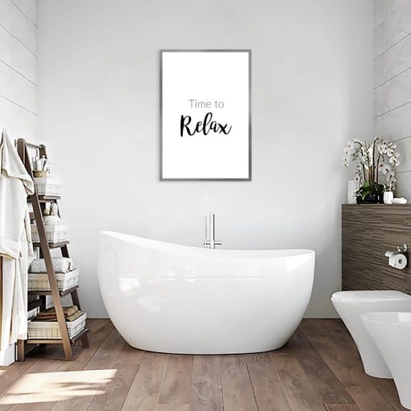 plakat do łazienki z napisem po angielsku