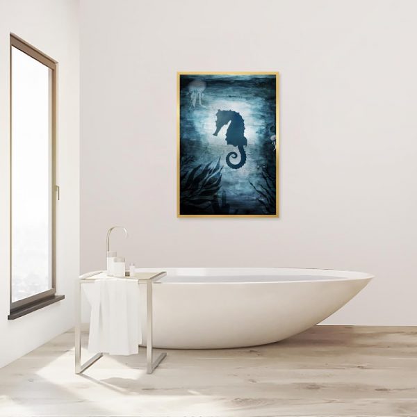 plakat z motywem morskiego zwierzęcia do łazienki