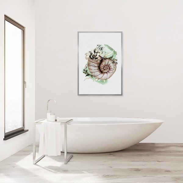 plakat łazienkowy z muszlą