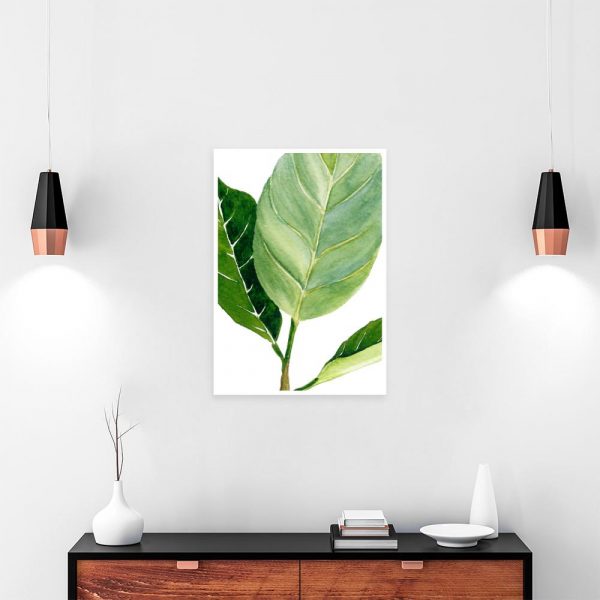 plakat na ścianę do gabinetu z liśćmi