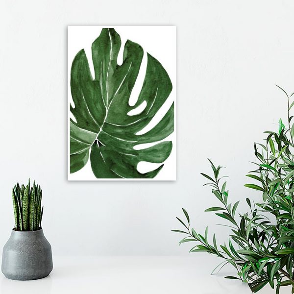 plakat z motywem monstery do salonu