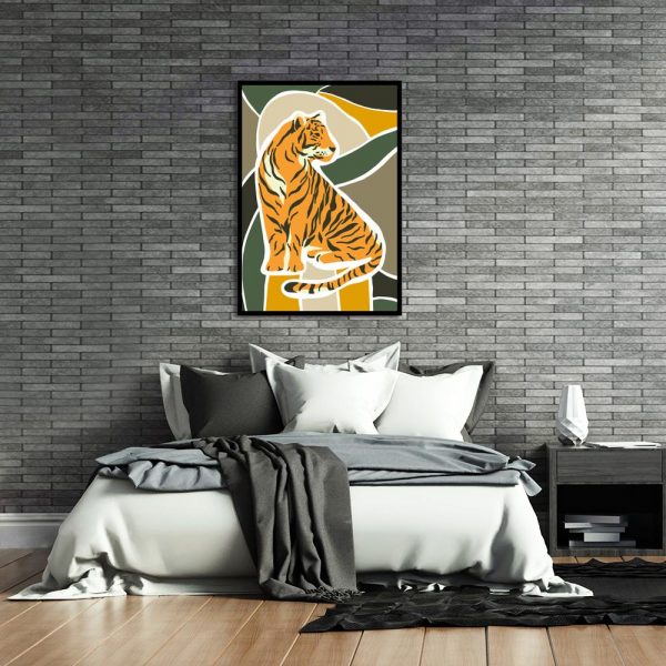 plakat sypialniany z tygrysem