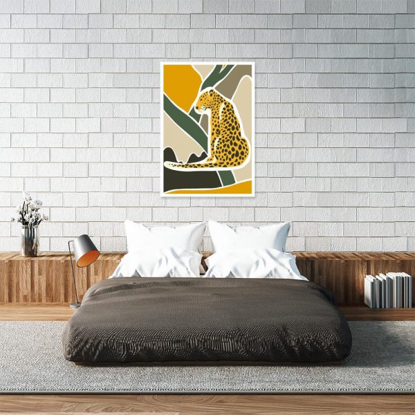 lampart na plakacie do sypialni