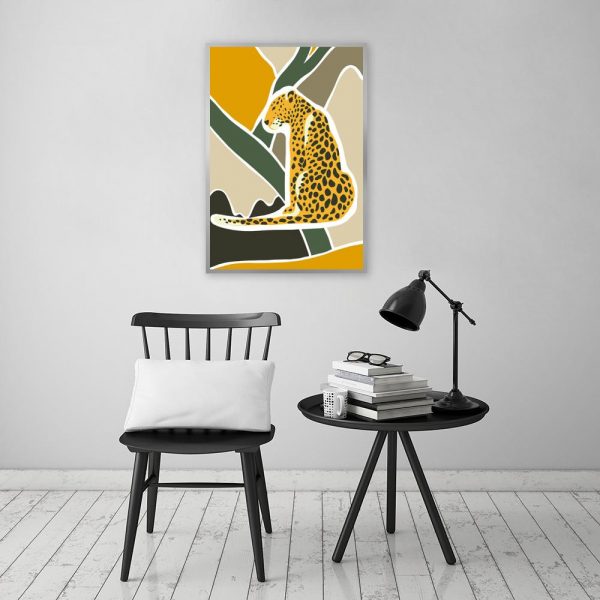 plakat z motywem lamparta do gabinetu